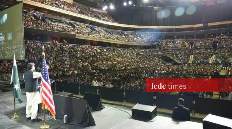 PTI Chairman Imran Khan while addressing to international community